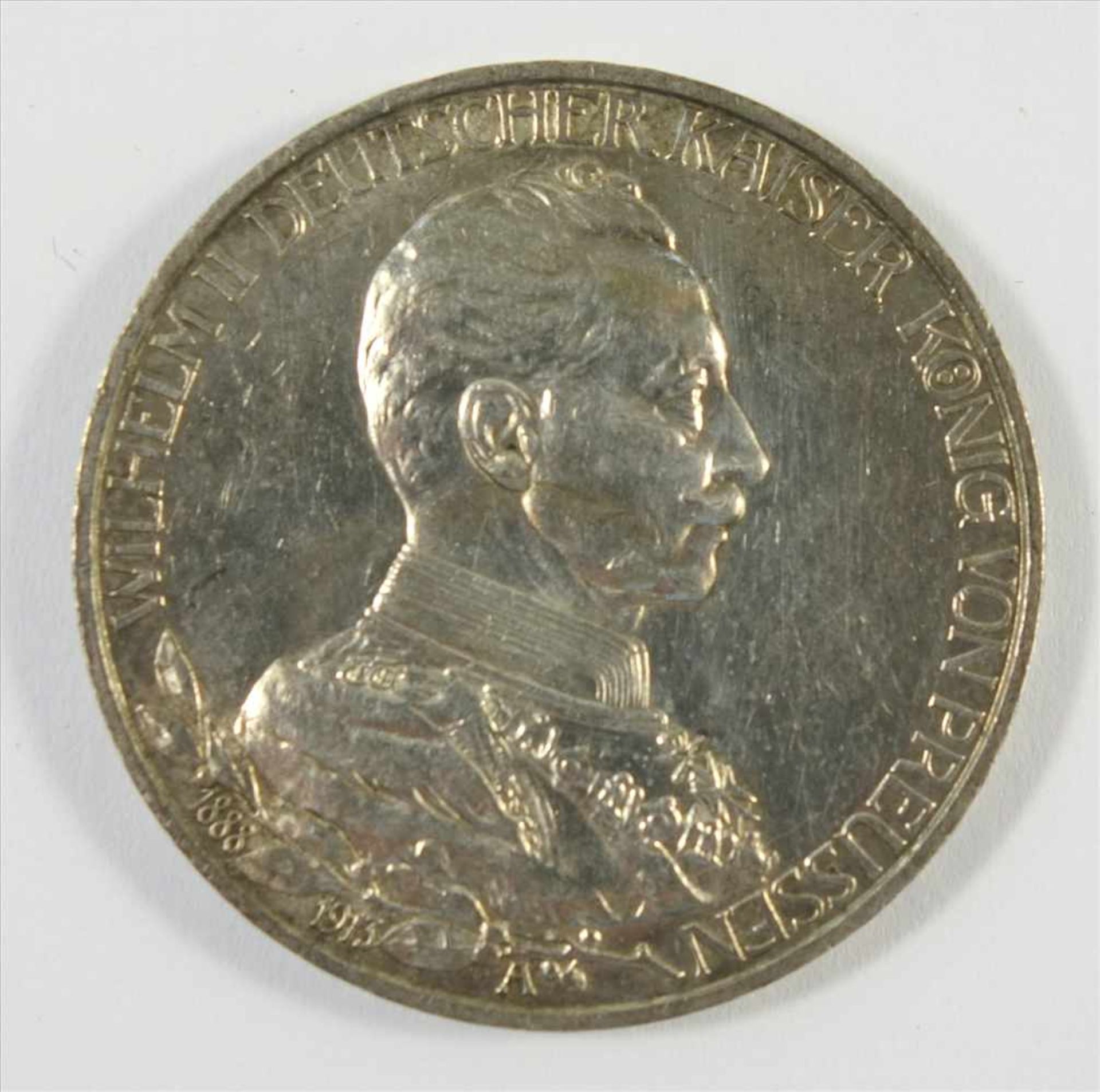 3 Mark 1913, Wilhelm II. in Uniform, Ag, ss