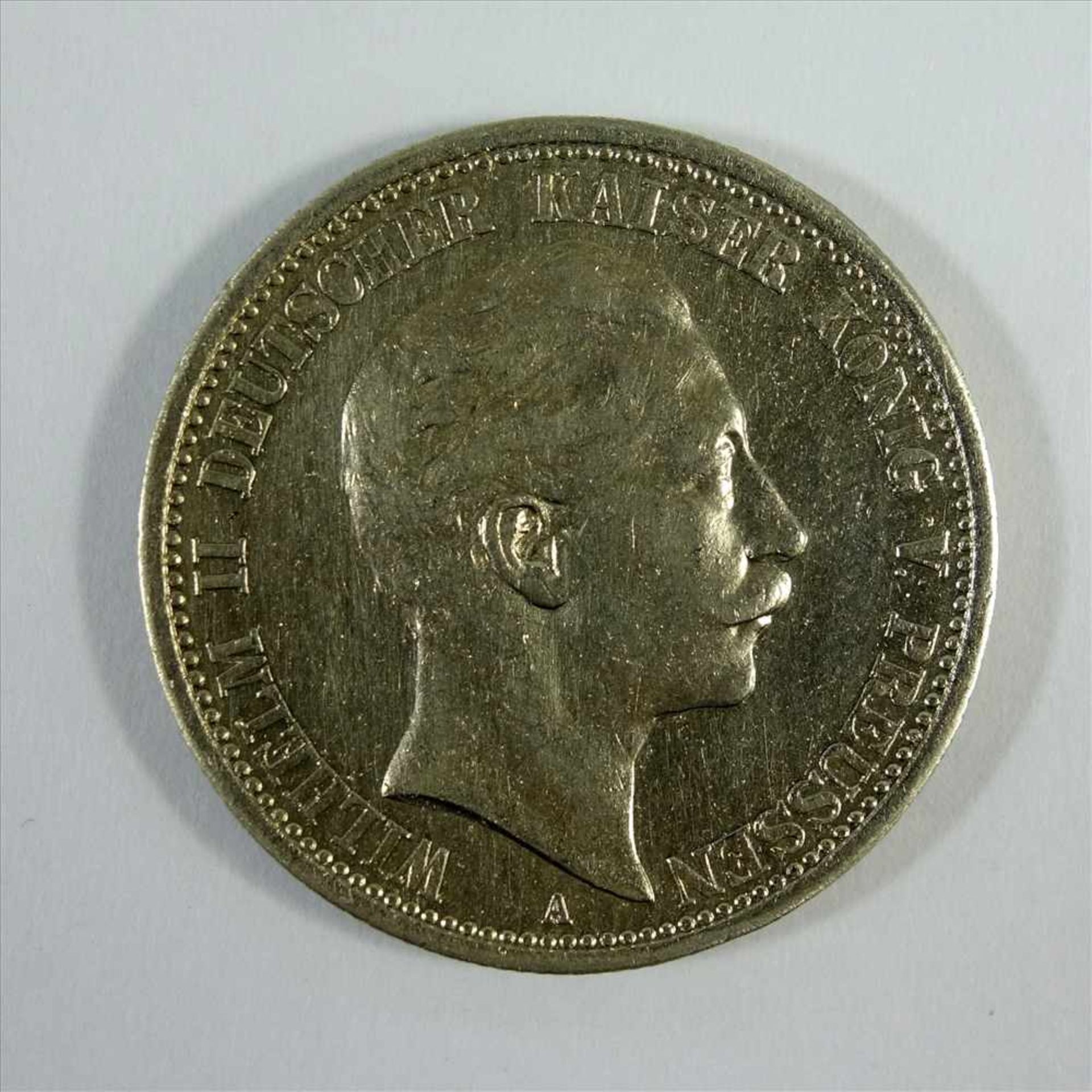 2 Mark 1908, A, Wilhelm II., Preussen, 900er Silber, Gew.ca.11,03g, ss-vz