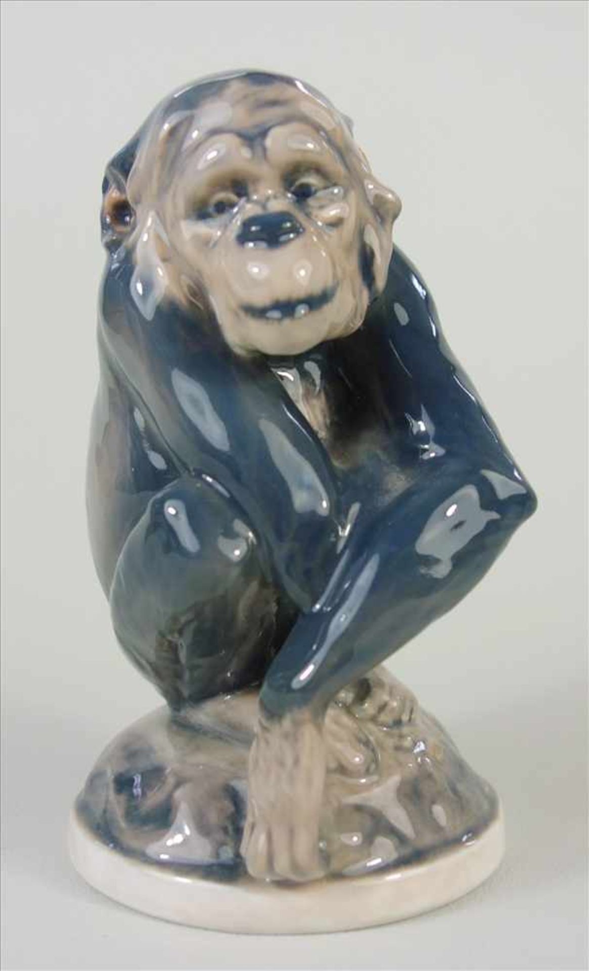 Dahl - Jensen "Schimpanse", Dahl-Jensen´s Porzellanfabrik um 1930, Copenhagen, Schleifstriche,