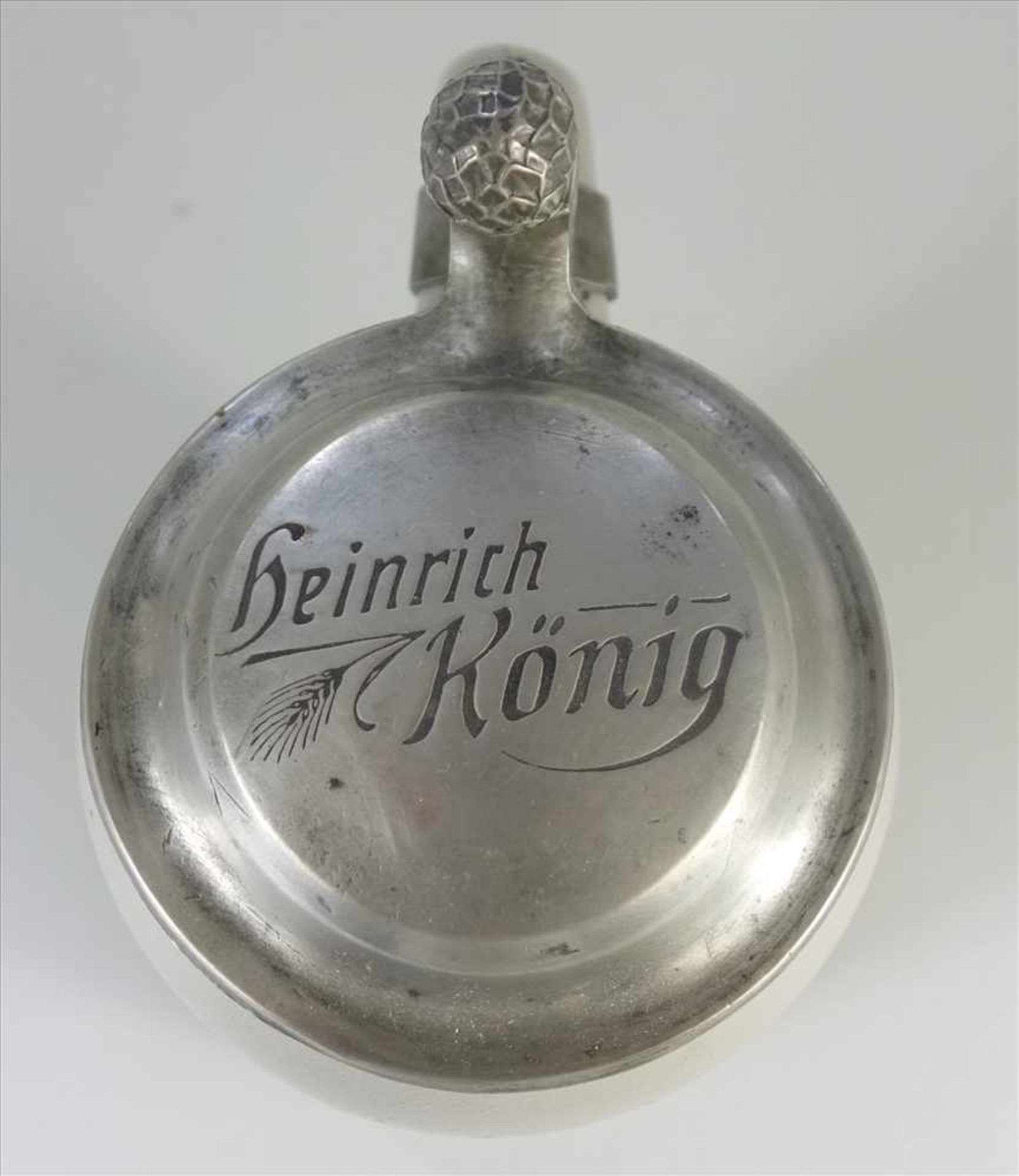 Bierkrug "16.bayer.Turnfest in Bamberg 1926", 1 Ltr., graues Steinzeug, Zinndeckel mit Gravur " - Bild 3 aus 4