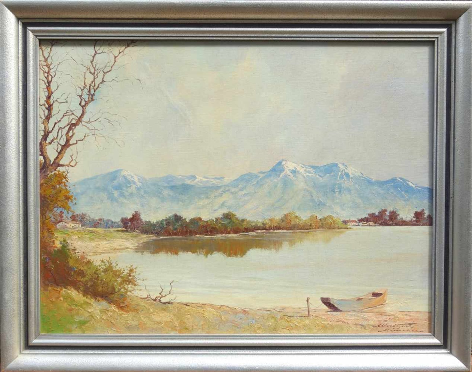 Albert Berr, Am Starnberger See, um 1935, Öl/Lw., signiert Albert Berr München, HB 49*69cm,