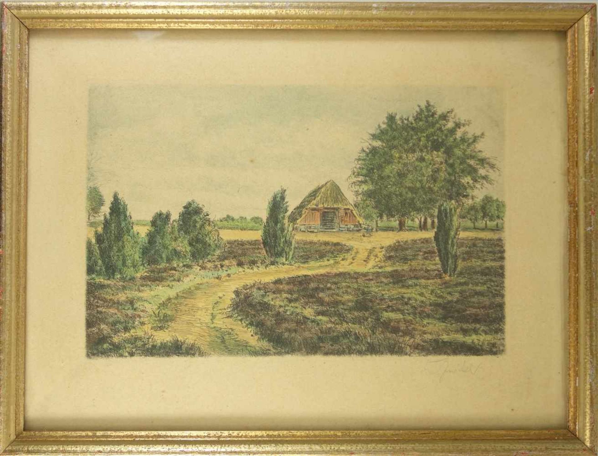 Karl Zwicker "Graal-Müritz", 1927, Farbradierung, im Druckstock u.r. sign. "K.Zw.", u.r.