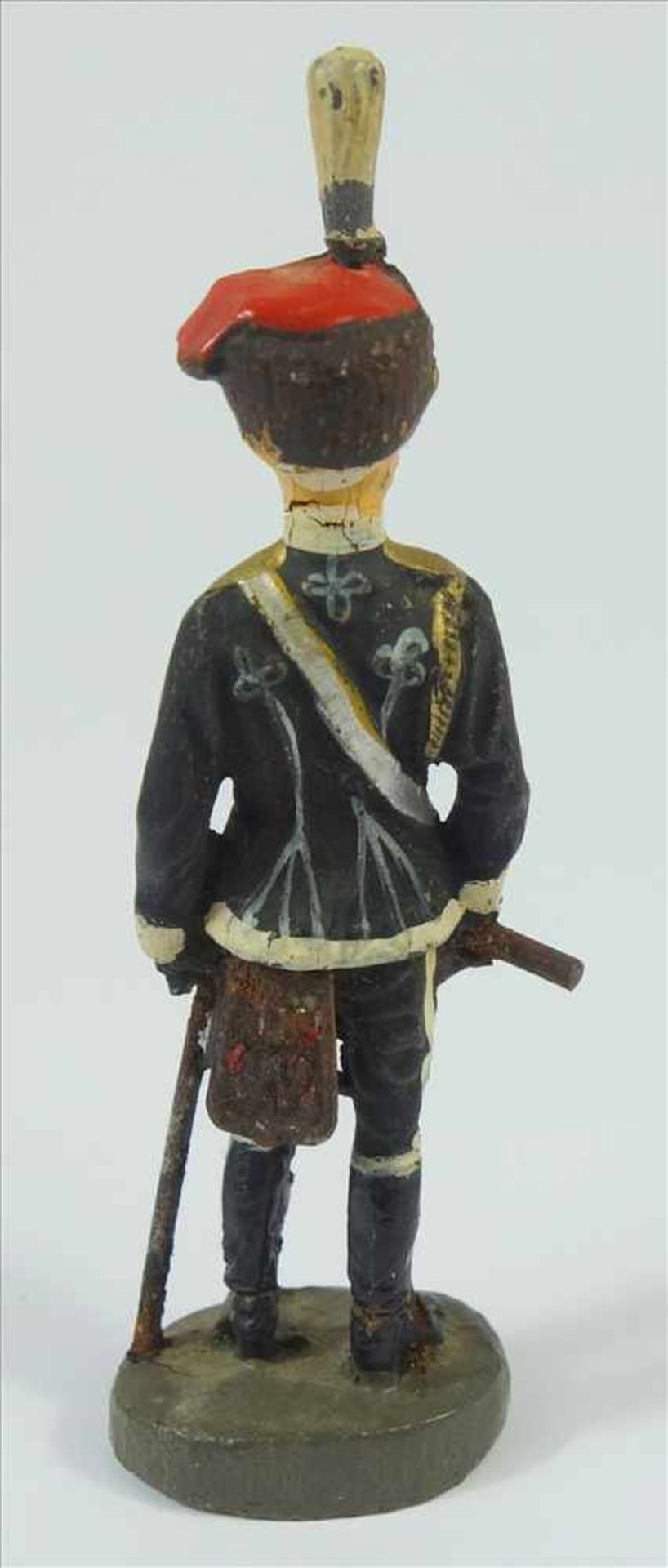 Elastolin-Figur Mackensen, II.WK, beschädigt, u.a. schräg verlaufender Riss, H.ca.8,7cm - Bild 2 aus 2