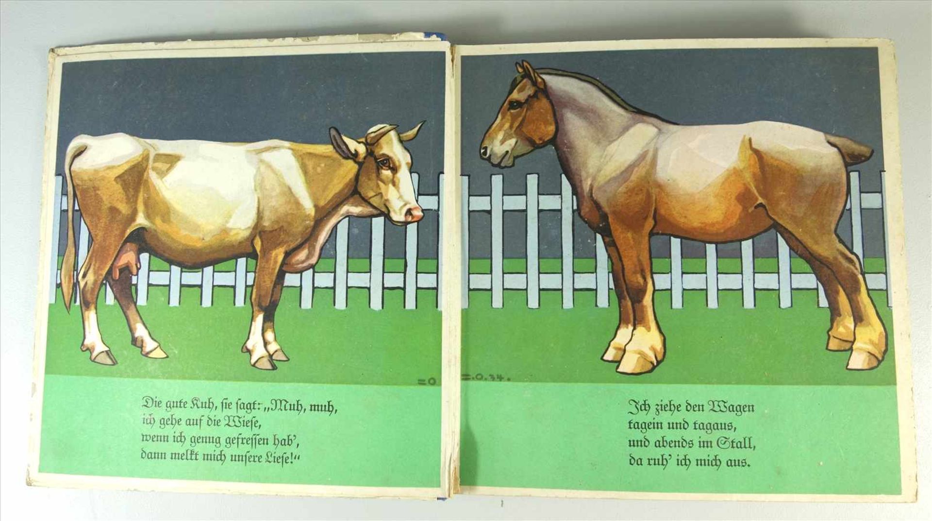 Die lieben Tiere, Verse von Herbert Kranz, Bilder von Eugen Osswald, Verlag: Scholz, Mainz, 1939, - Image 2 of 4