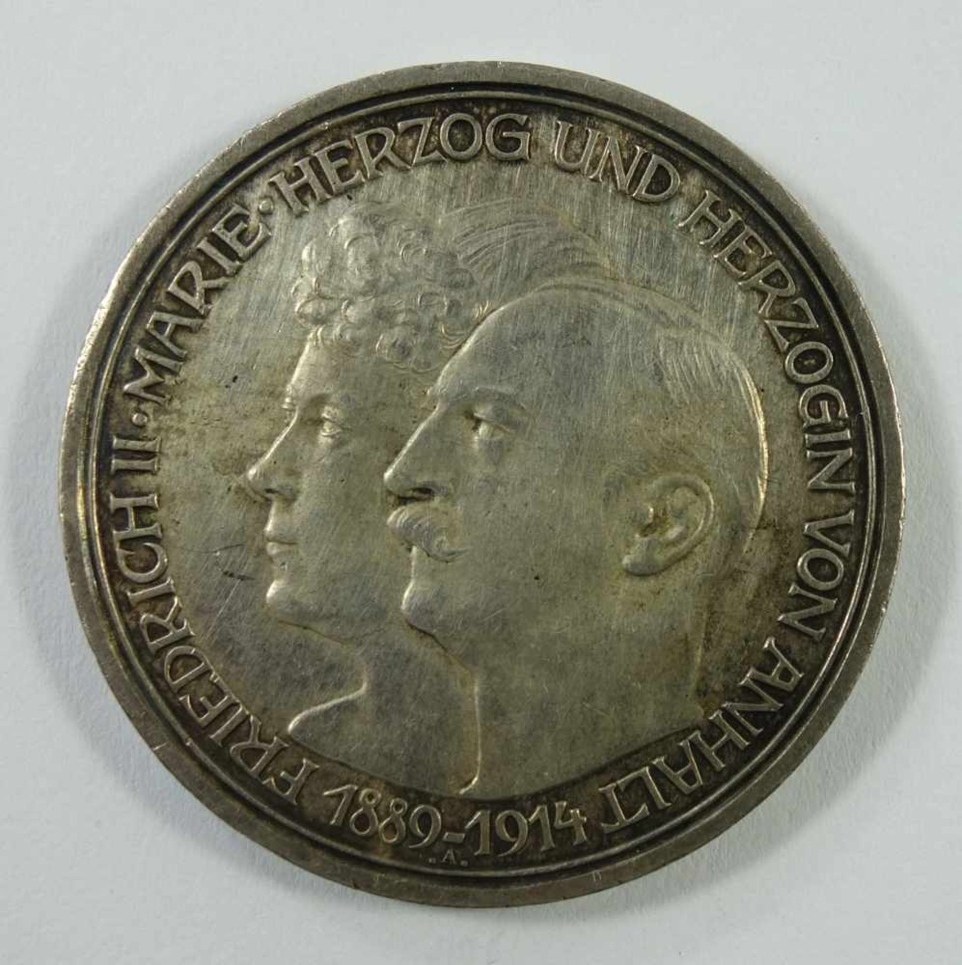 3 Mark 1914, Silberhochzeit des Herzogs, Dt.Kaiserreich, 900er Ag, Gew.ca.16,63g, ss- - -18.00 %