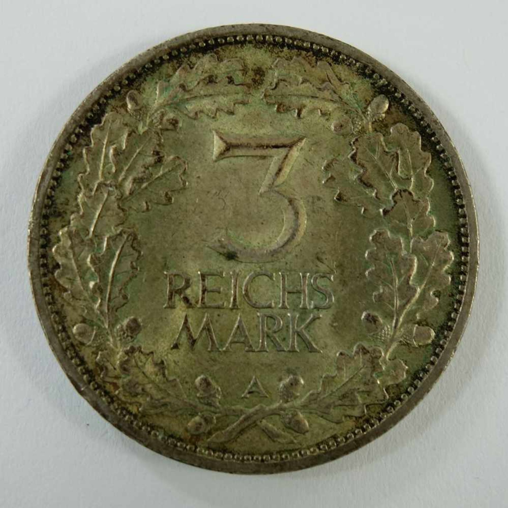 3 Reichsmark 1925, 100 Jahre Rheinlande, Dt.Reich, Weimarer Republik, 500er Ag, Gew.ca.14,95g, ss- - - Bild 2 aus 2