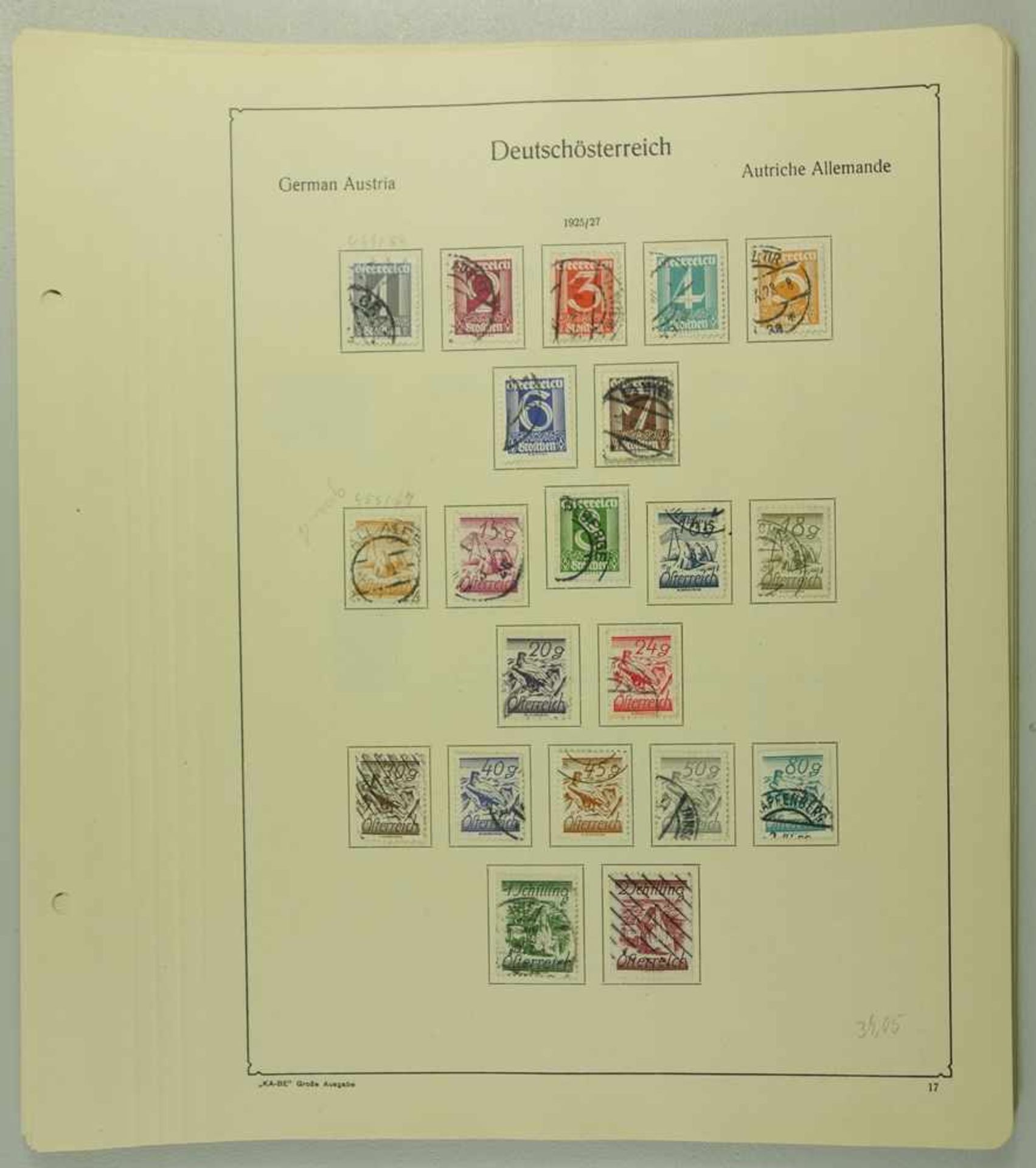 Österreich Katalogvorlagen, KA-BE, von 1850-1952, dürftig bestückt, Falz, gestempelt- - -18.00 % - Bild 2 aus 2