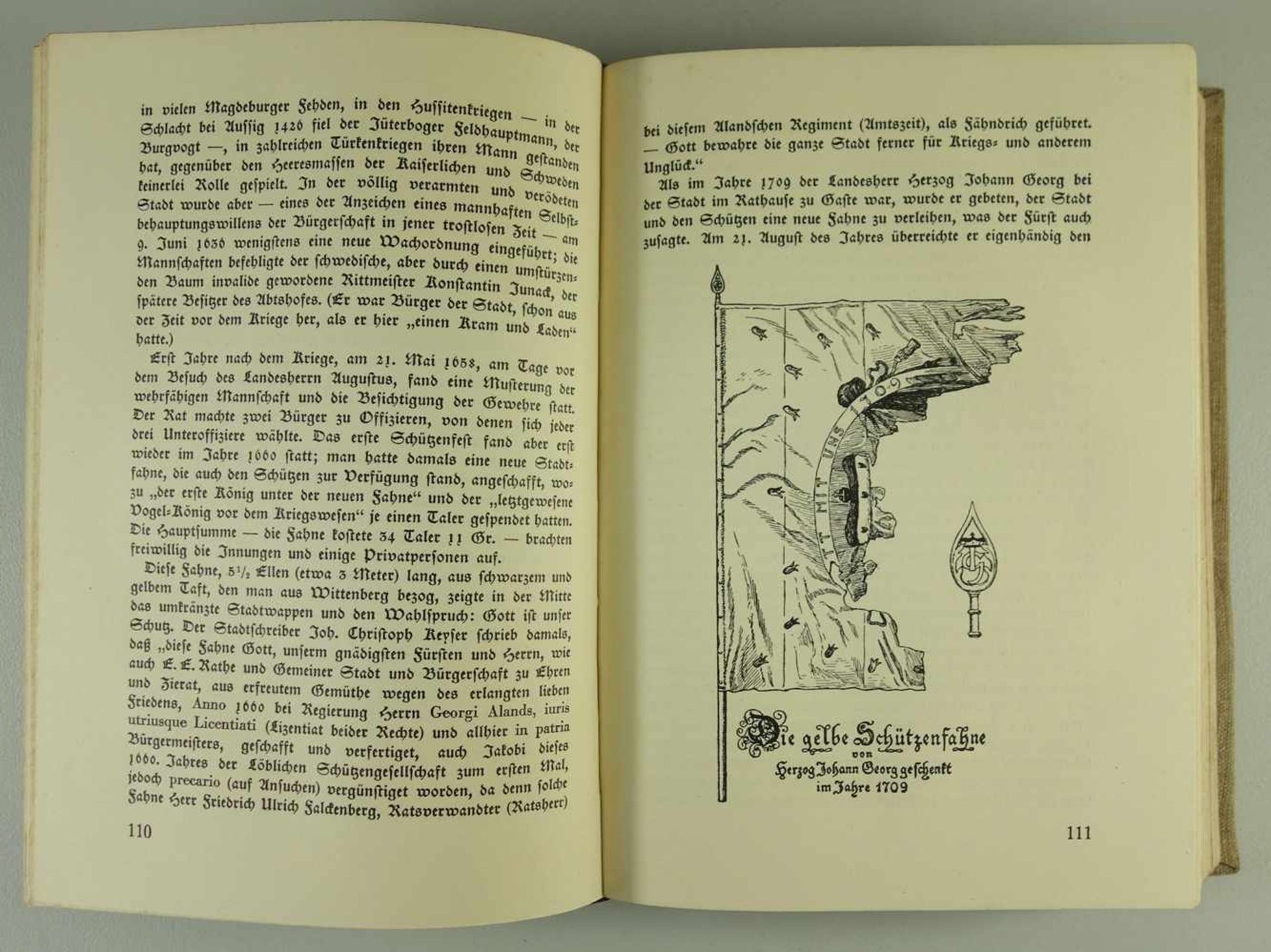 Chronik der Stadt Jüterbog, Erich Sturtevant, 1935, Kommissionsverlag Otto Mewes, Jüterbog, mit 17 - Image 2 of 2