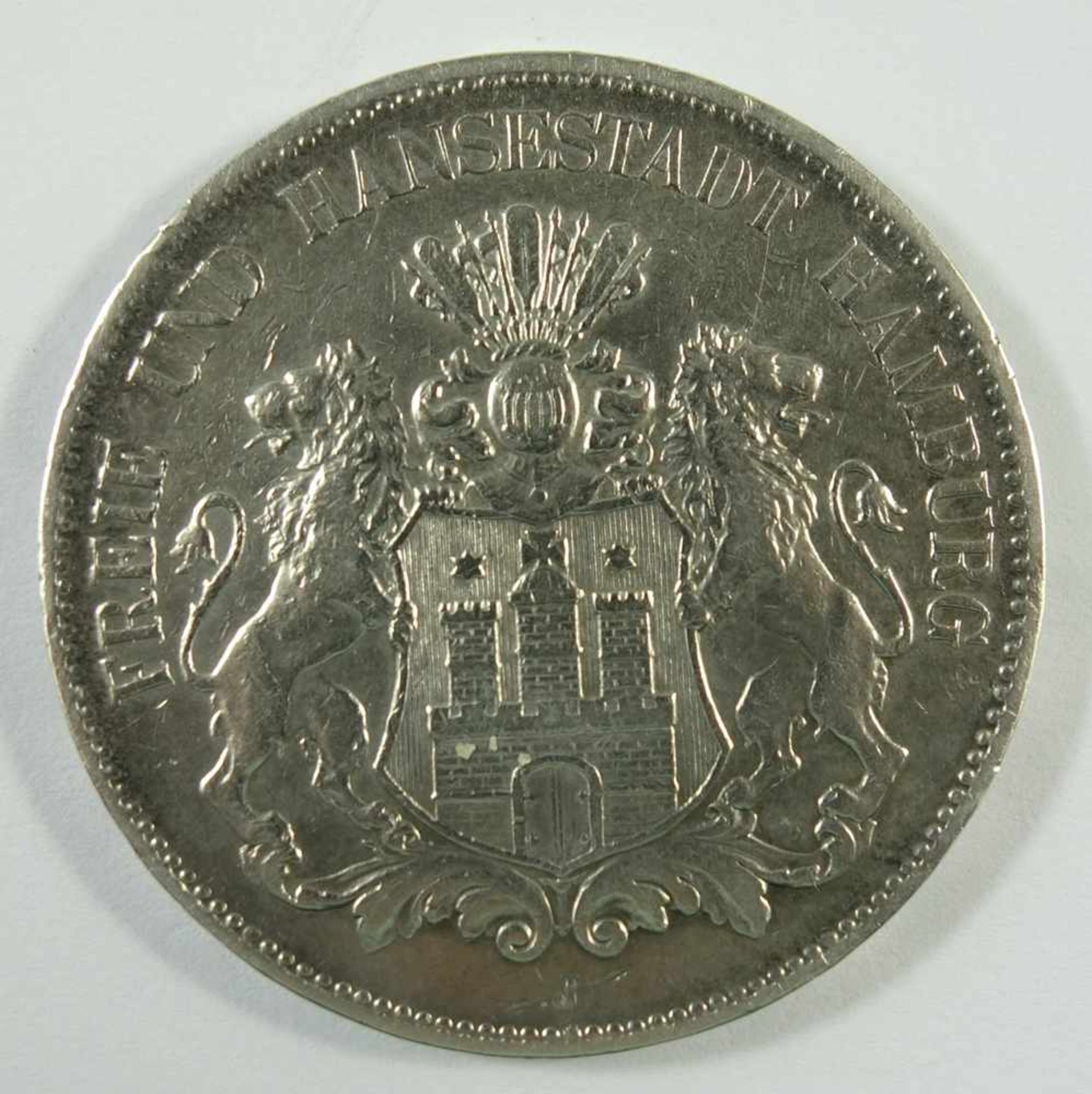 5 Mark 1903, J, Hamburg, Kaiserreich, 900er Silber, Gew.27,59g, ss-vz- - -18.00 % buyer's premium on