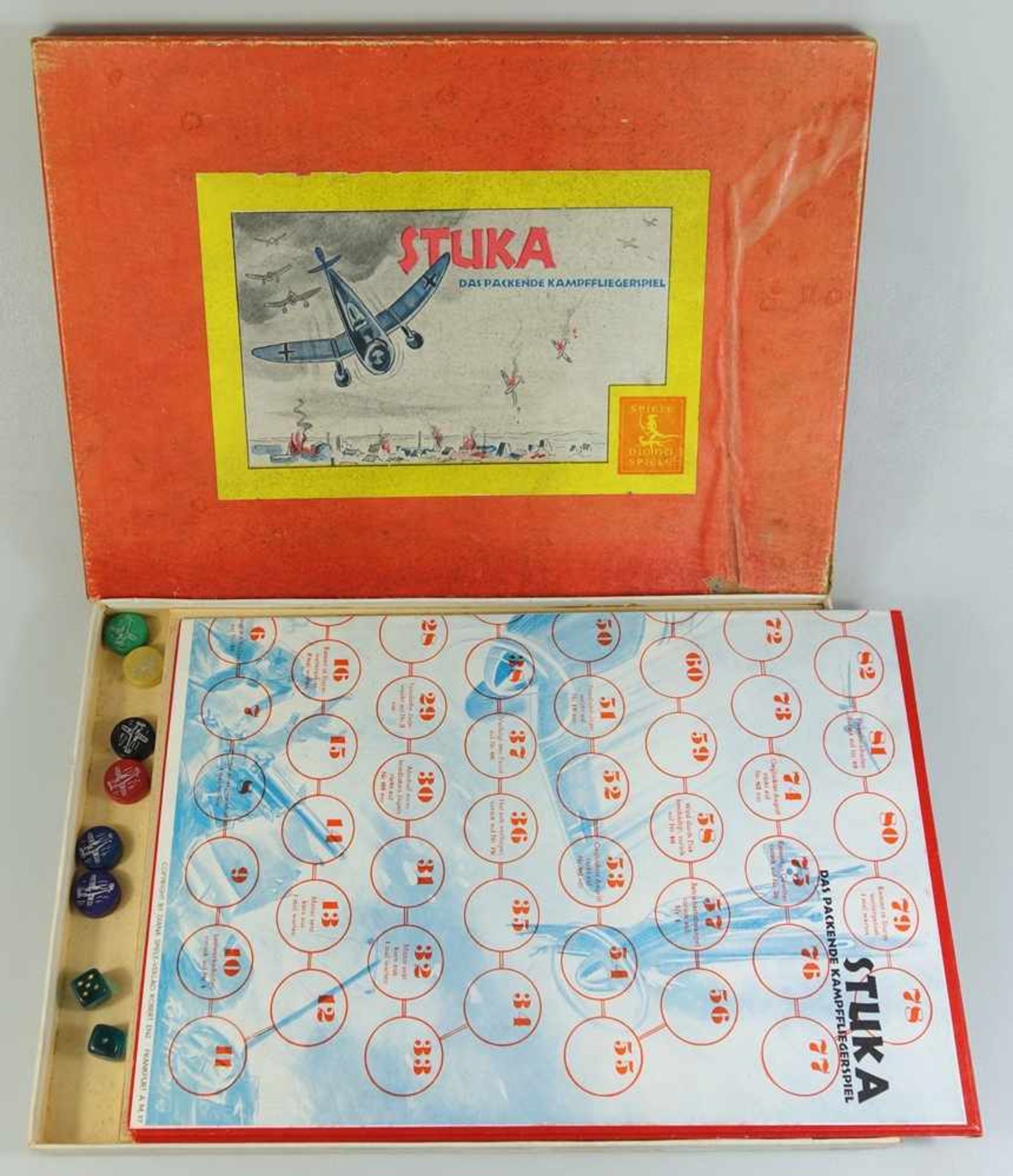 Spiel "Stuka - das packende Kampffliegerspiel", Diana-Spiele, II.WK, Spielanleitung im Deckel, - Image 2 of 2