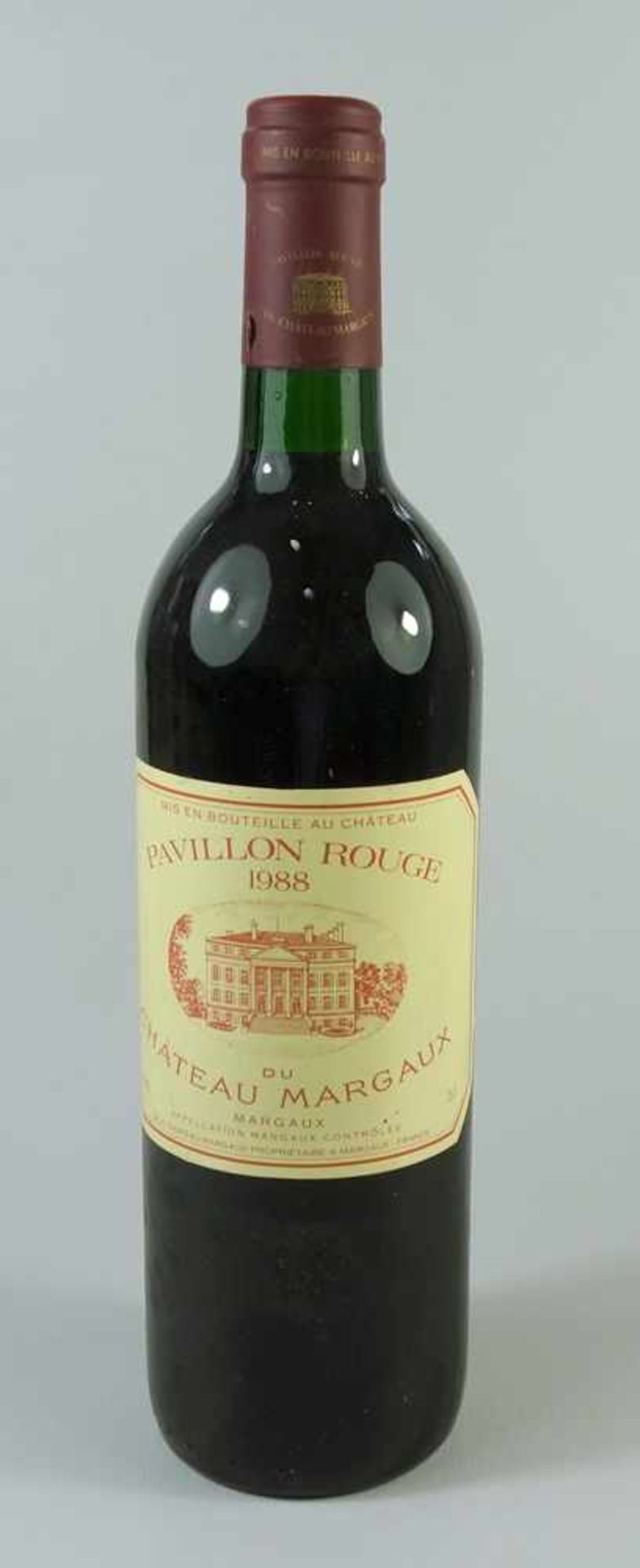 Rotwein "Pavillon Rouge du Château Margaux", 1988, 75cl, fachgerecht gelagertRed wine "Pavillon