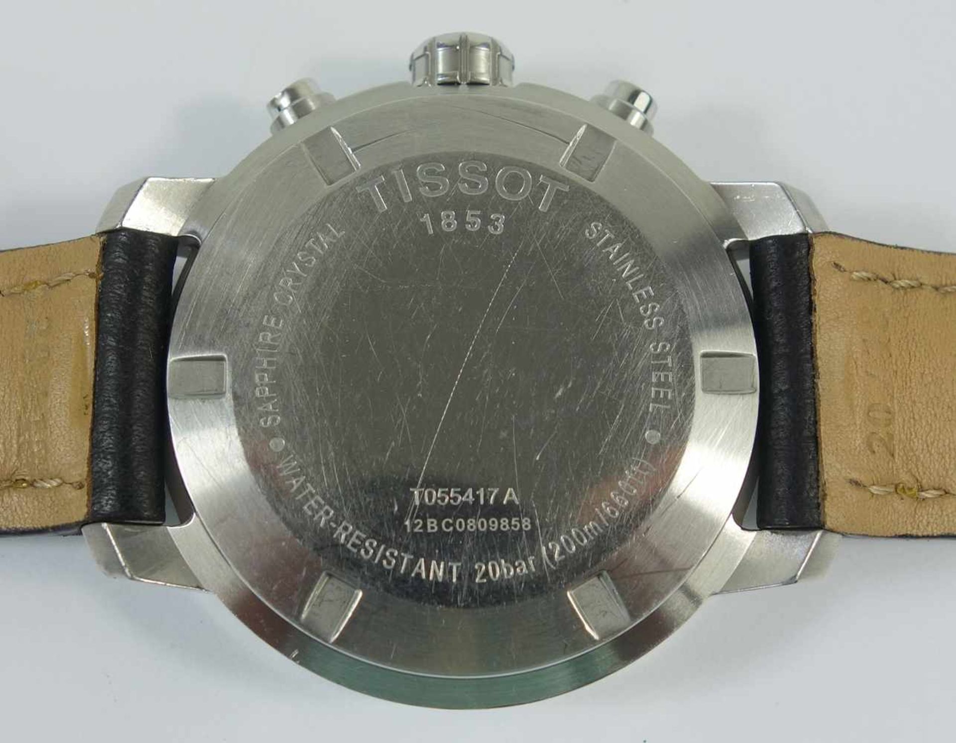 Armbanduhr Tissot PRC 200 CHRONOGRAPH, Edelstahlgehäuse mit Schraubkrone, Saphirglas, schwarzes - Bild 2 aus 2