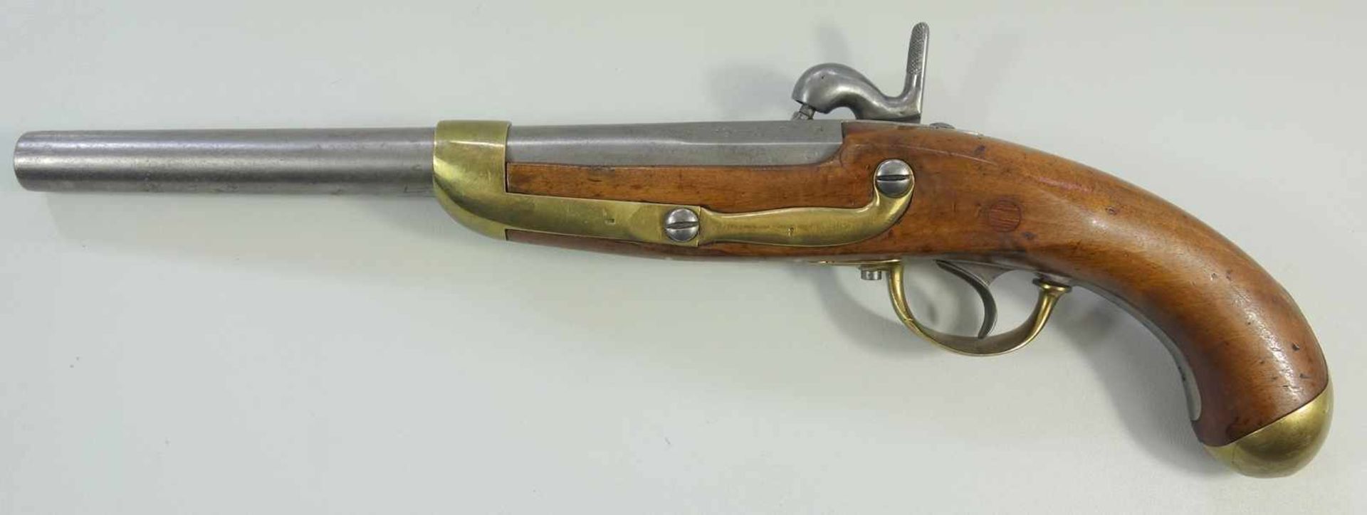 Perkussionspistole, Manufacture Imperiale Liége, Belgien, Kal. 17.6mm, Lauflänge 277mm, gesamt 445m, - Image 3 of 4