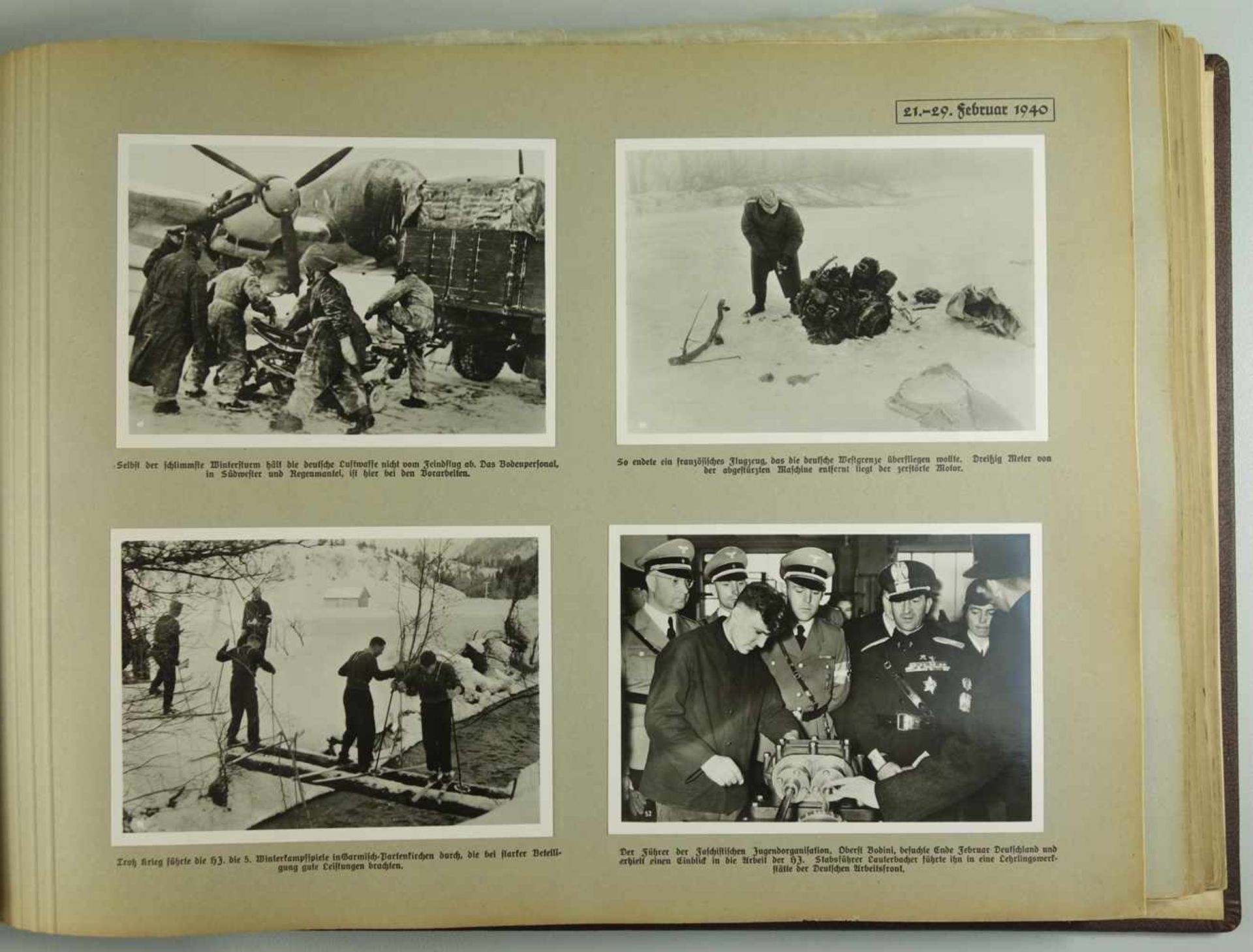 Grossdeutschland im Weltgeschehen, Tagesbildberichte 1940, Hrg. Ernst Braeckow, Geleitwort Hans - Image 5 of 6