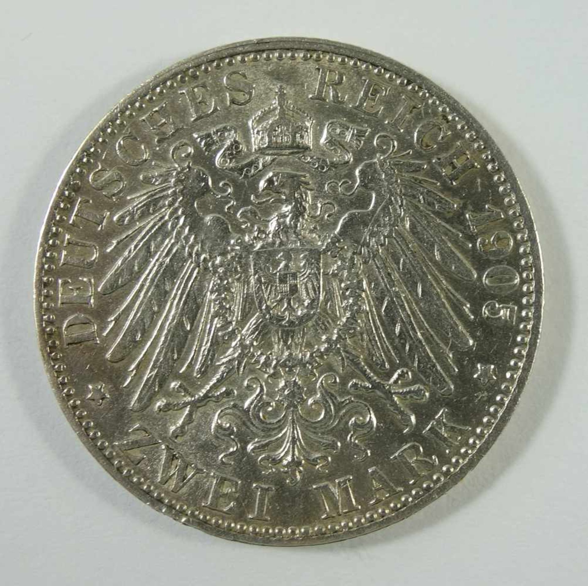 2 Mark 1905, D, "Otto, König v. Bayern", Kaiserreich, 900er Silber, Gew.11,06g, ss-vz- - -18.00 % - Bild 2 aus 2