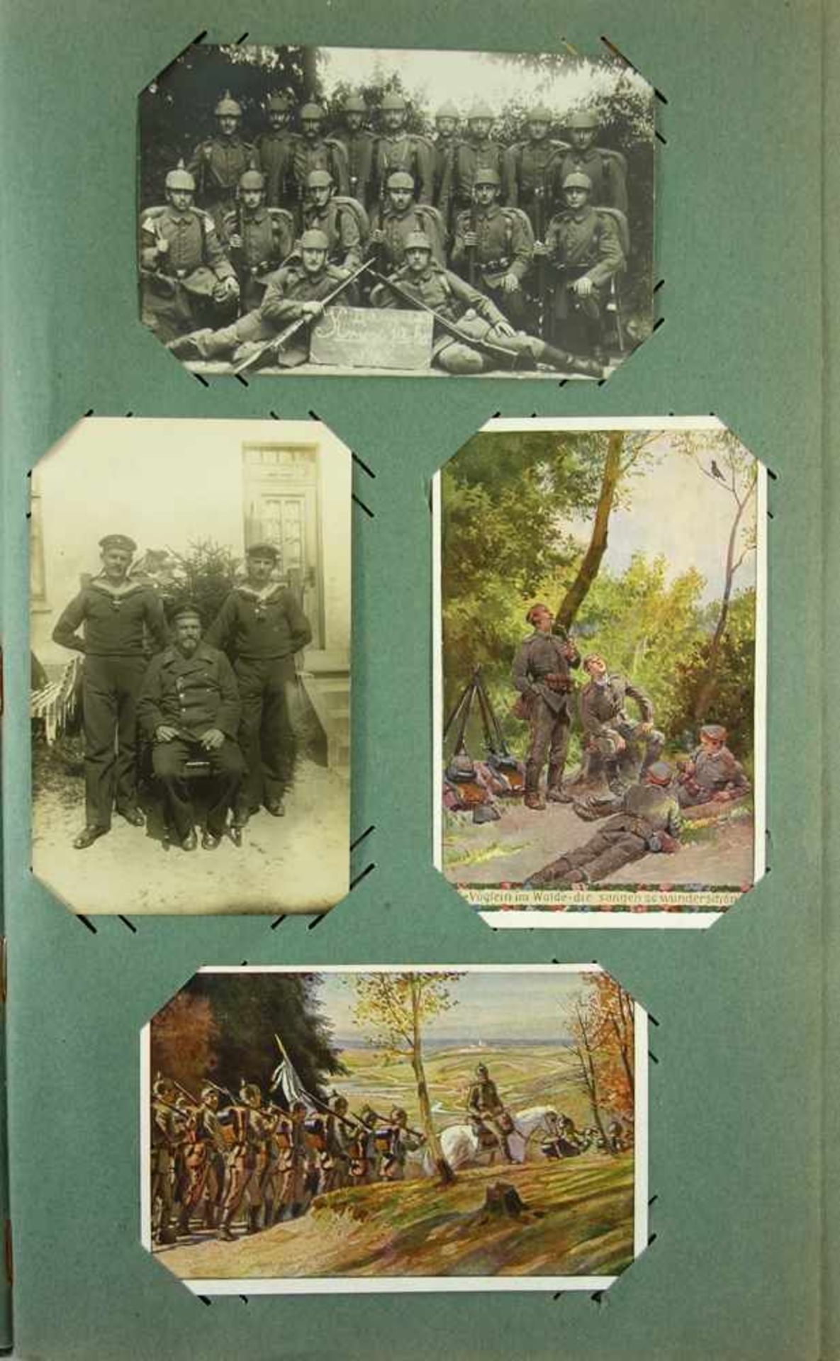 44 Ansichtskarten, Adel und Militaria im patriotischem Album, um 1914/15, u.a.Porträts, Zeppelin, - Image 3 of 3