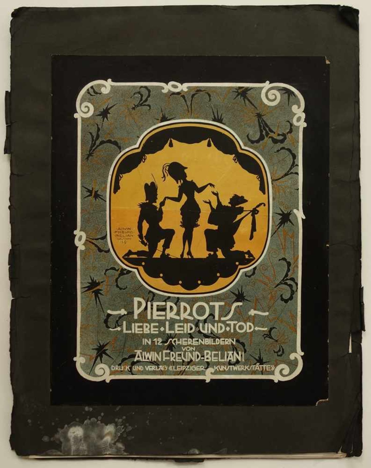 Die Pierrot-Mappe der Leipziger Kunstwerkstätten (Hrsg.), "Pierrots Liebe, Leid und Tod in 12