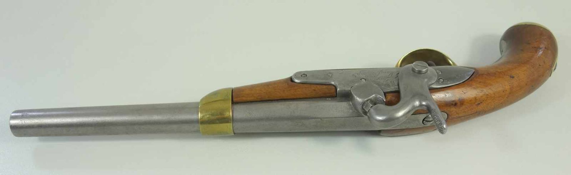 Perkussionspistole, Manufacture Imperiale Liége, Belgien, Kal. 17.6mm, Lauflänge 277mm, gesamt 445m, - Image 2 of 4