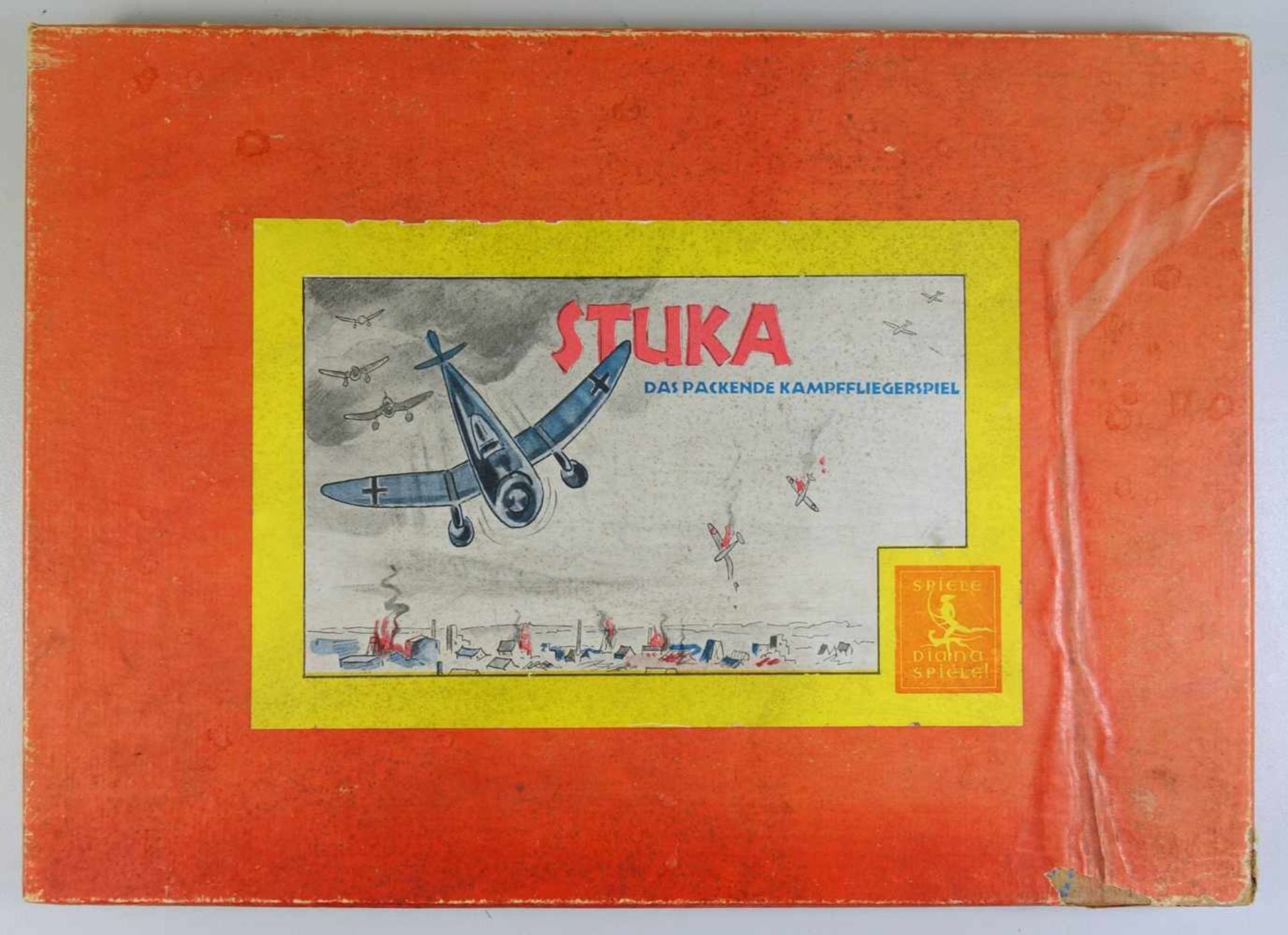 Spiel "Stuka - das packende Kampffliegerspiel", Diana-Spiele, II.WK, Spielanleitung im Deckel,