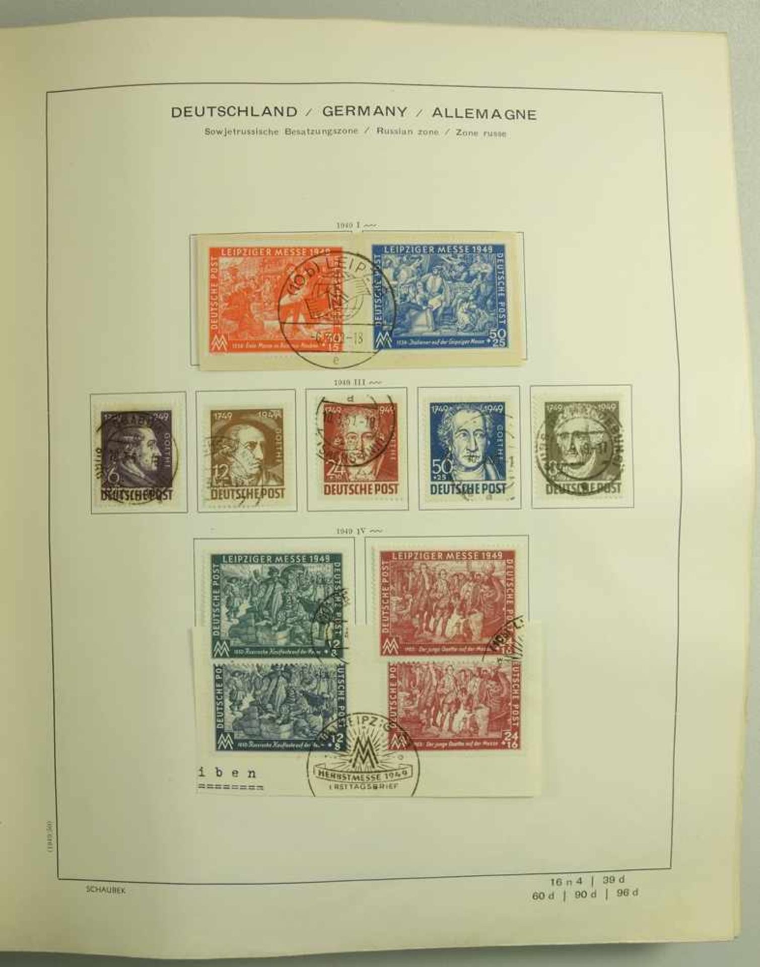 DDR 1 und DDR 2 Katalogvorlagen, Schaubeck, von 1946-1987, gut bestückt, auch einige Blöcke in - Image 4 of 5
