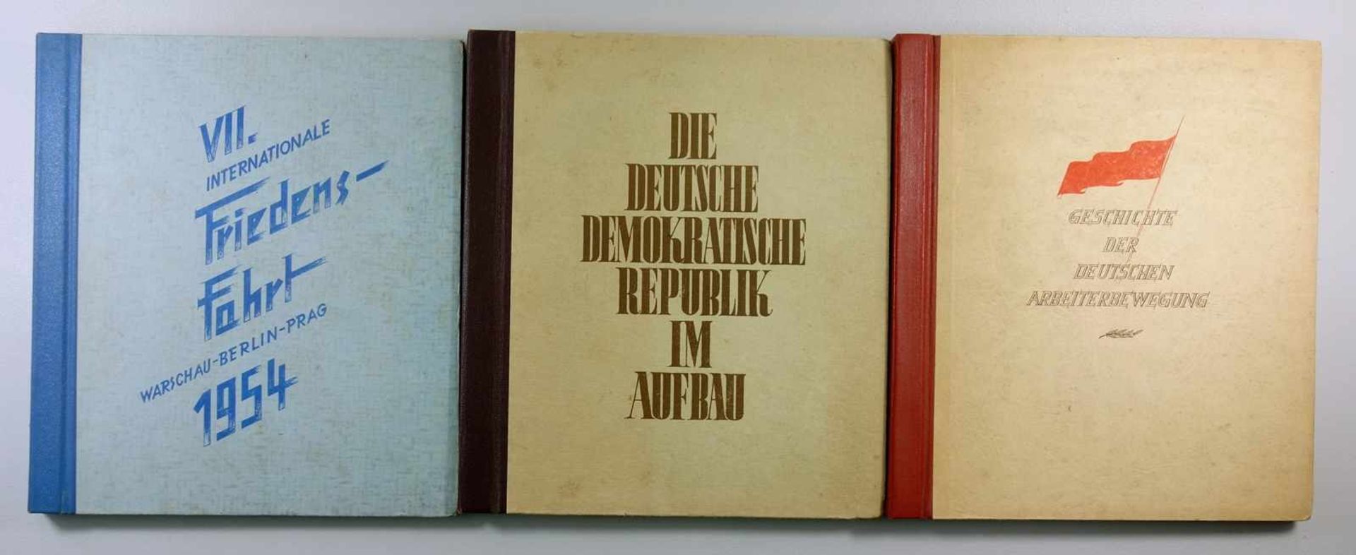 3 Sammelalben, DDR 50er Jahre, VII.Internationale Friedensfahrt 1954, Die Deutsche Demokratische