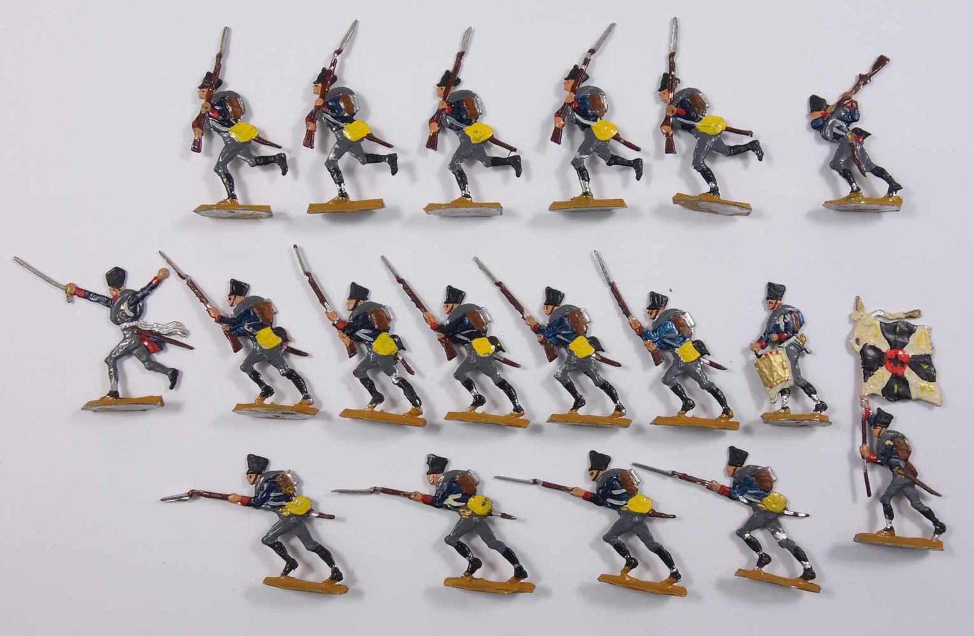 Packung mit Kieler Zinnfiguren "Preußen-Garde - Infanterie im Sturmangriff", Marke: Kilia,