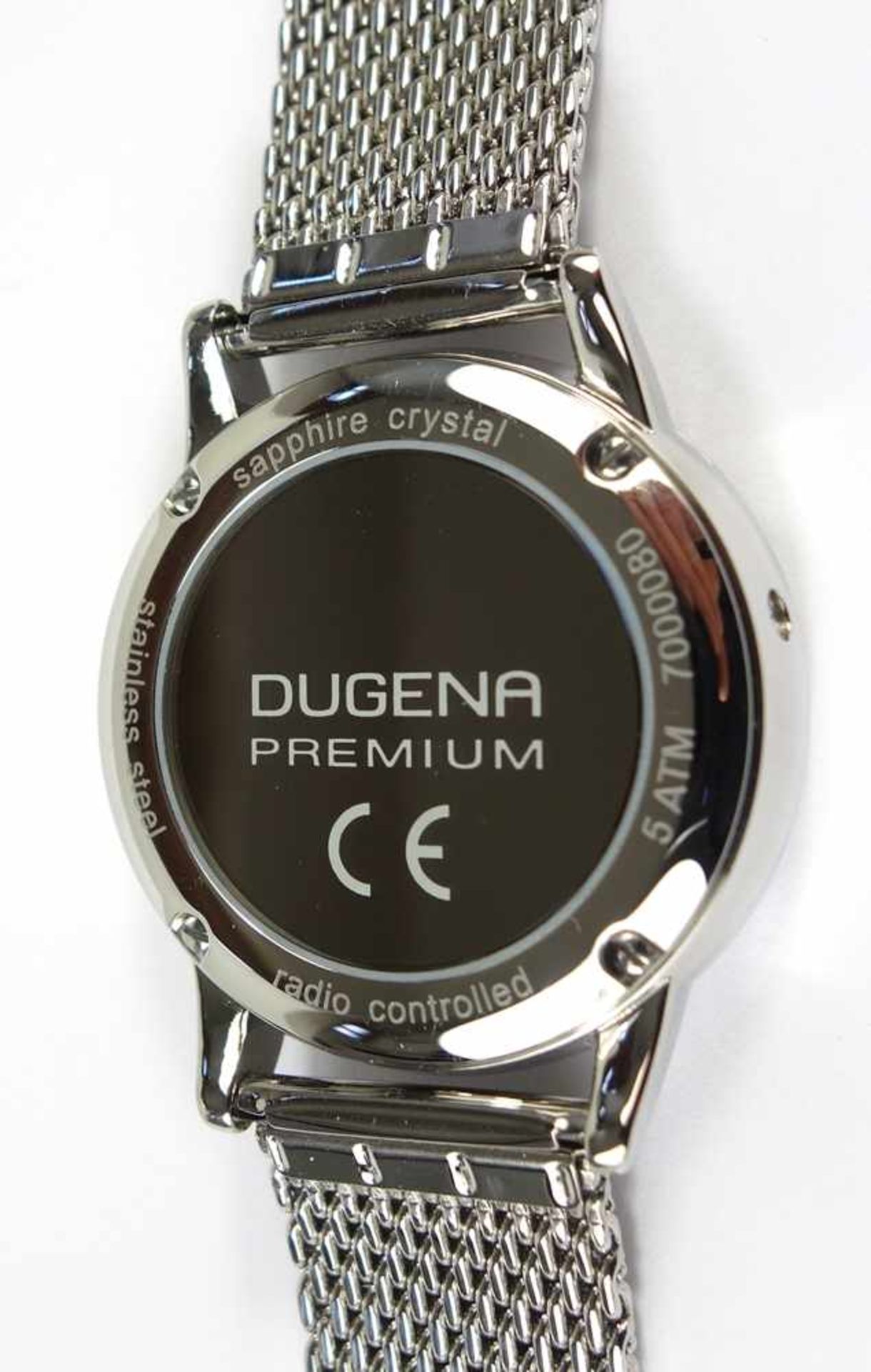 Herrenarmbanduhr Dugena Premium Actus, Funkuhr, Edelstahlgehäuse poliert, D.40,5 mm, digitales Datum - Bild 2 aus 2