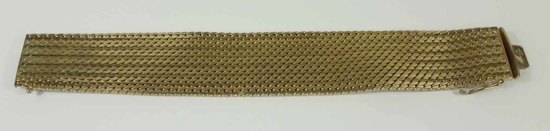 Armband, vergoldet, Steckschloss mit Sicherheitsacht, L.19,5cm, B.2,5cmwide bracelet, gold-plated- -