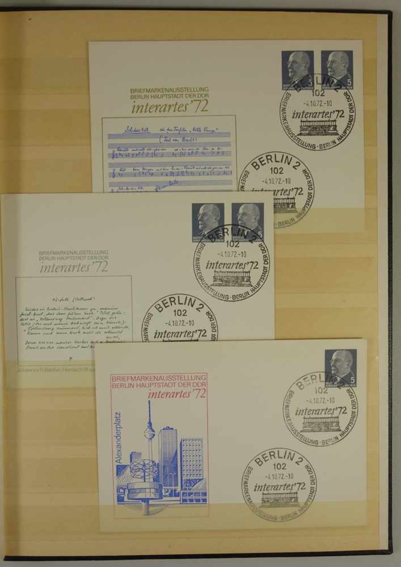 Briefmarken, DDR, ca.3050 Stück, dazu philatelistische Gedenkblätter im Hefter; Briefmarken in 4 - Bild 3 aus 4