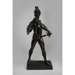 Emile Louis Picault (19 Jh., franz.), Honor Patria, patinierte Bronze, auf der Plinthe gezeichnet