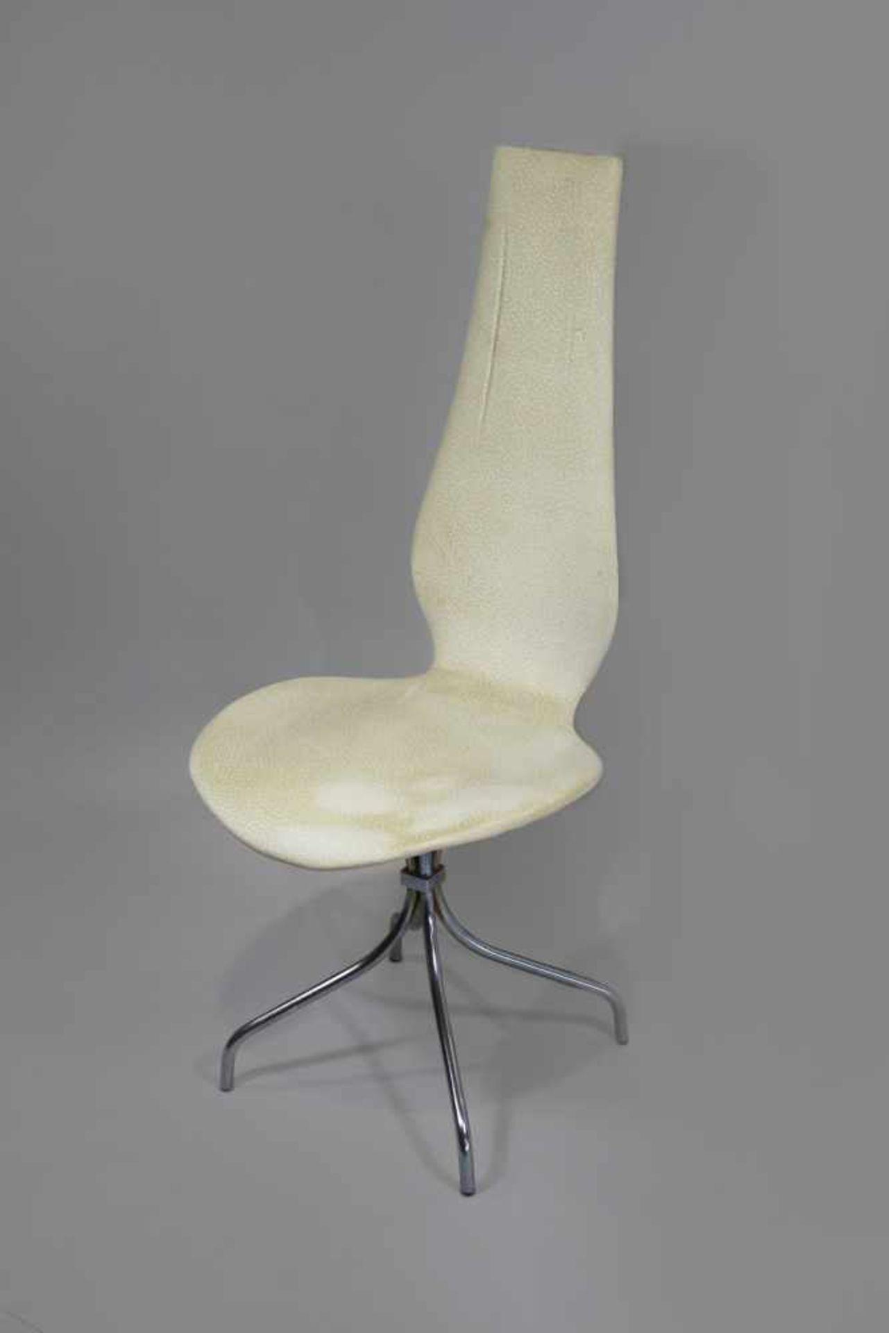 Designmöbel, runder Esstisch mit 8 Stühlen, ca. 1960er, Durchmesser des Tisches: ca. 130 cm, H.: - Bild 2 aus 2