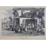 Lithographie, Laden in Recife (Venda em Recife), nach Moritz Rugendas, 1835, Malerische Reise in