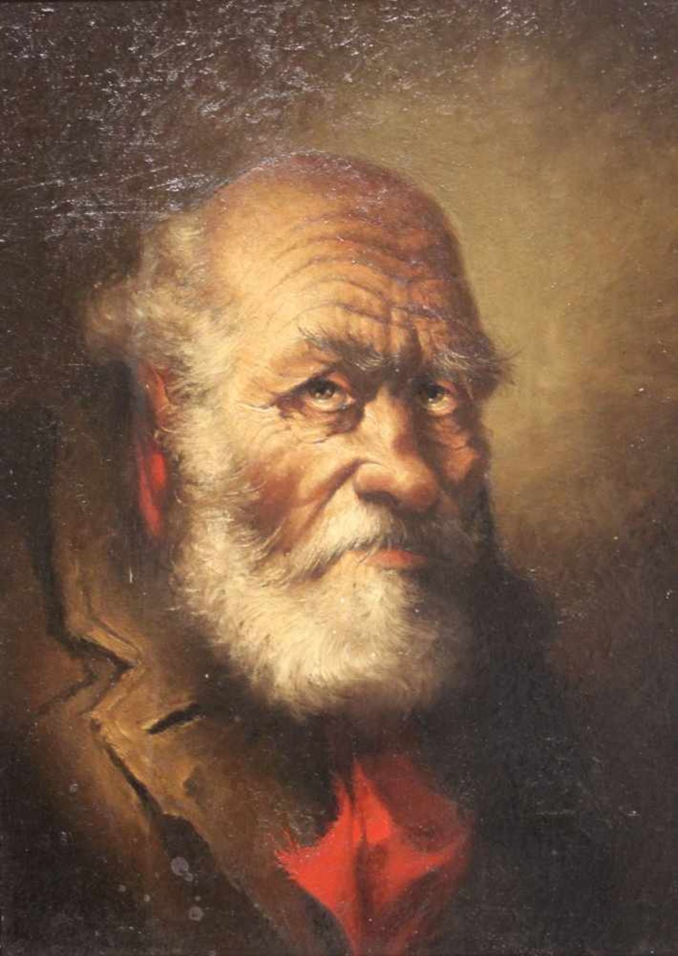 Deutsche Maler des 20 Jh., Porträt eines alten Mannes, Öl auf Platte, verso sign. und dat.: Otto