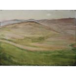 Landschaft, Aquarell auf Papier, u.rechts: H. Lillia - Littau, sichtbare Blattgröße: ca. 35,5 x 48