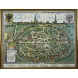 Historische Karte Ansicht Reichsstadt Dortmund um 1610, Detmar Mulher (1567 - ca.1620),