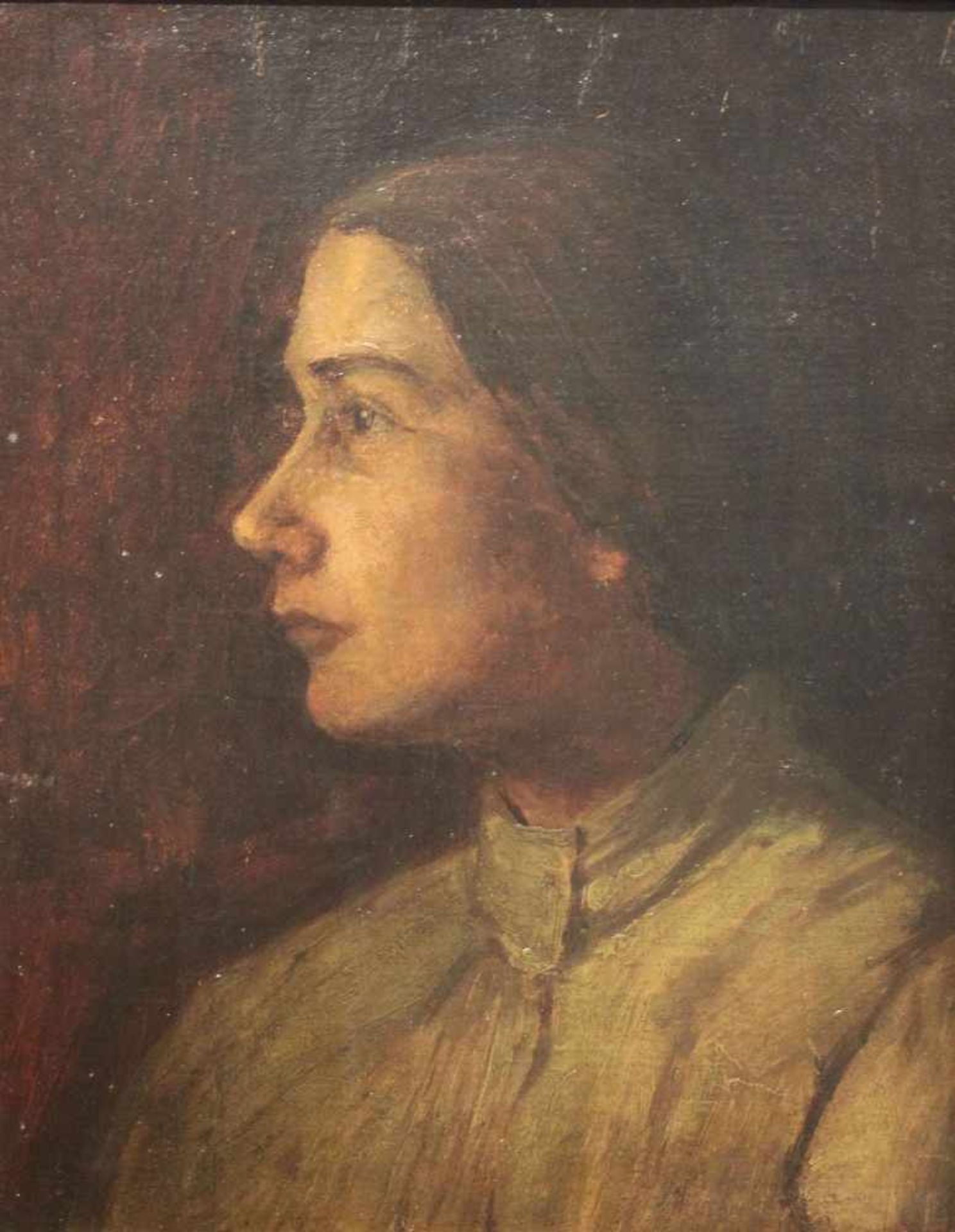 Porträt einer unbekannten Frau, Wohl Anfang 20 Jh., Öl auf Leinwand, unsign., 40 x 31 cm., m.R.: