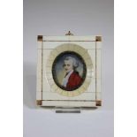 Miniaturmalerei, Elfenbein, 19. Jh., Portrait Mozart, Maße: 10,5 x 11,5 cm. Dieses Los darf auf