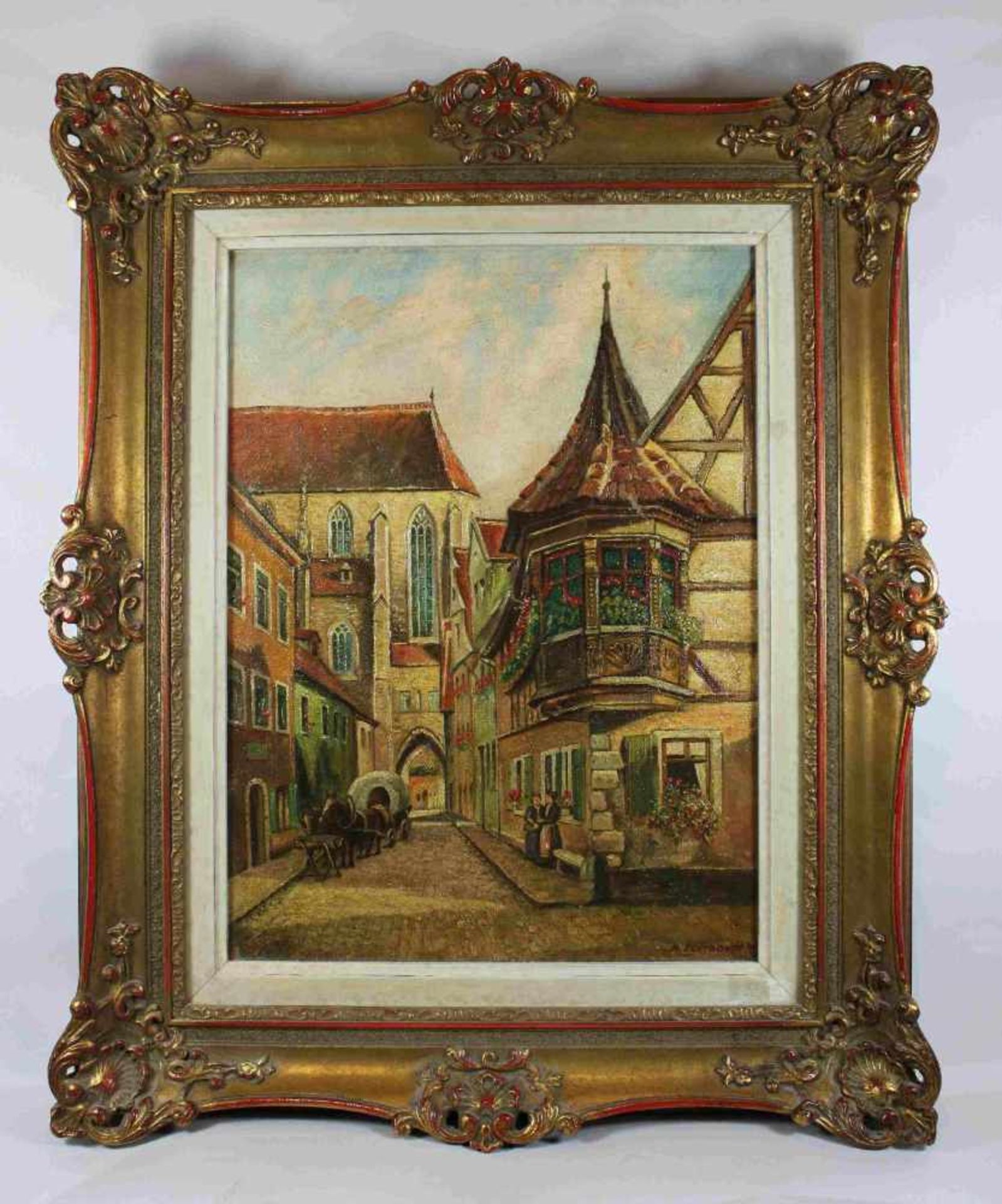 Heinrich Eberhardt (Ehningen 1919 - Leonberg 2003) Feuerleinserker mit Jakobskirche, Rothenburg ob - Bild 2 aus 4