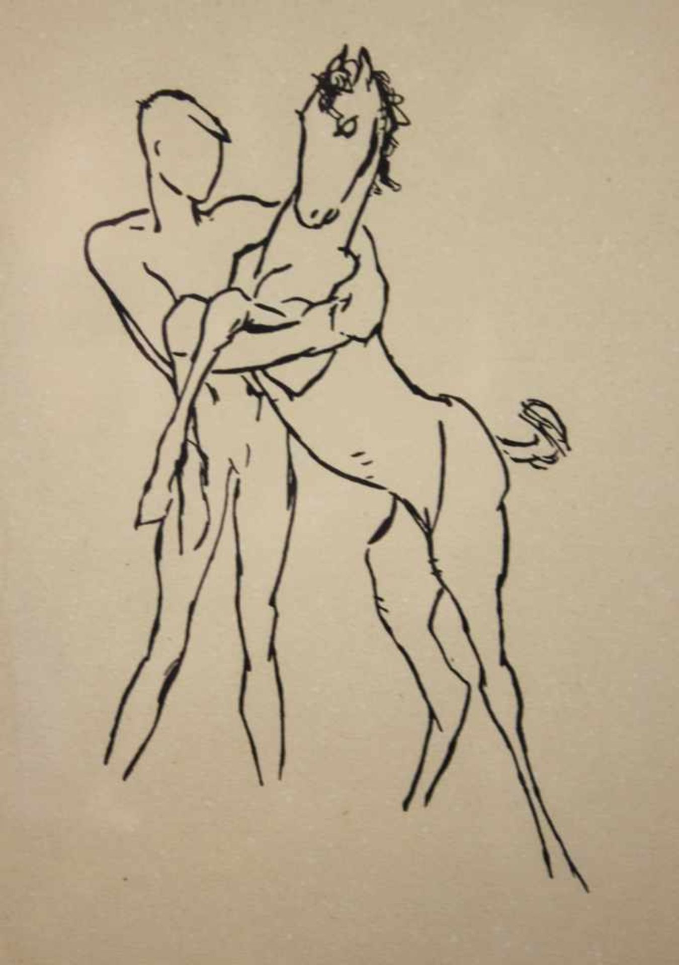 Renee Sintenis (1888 Glatz, Polen - 1965 Berlin, deutsche Grafikerin und Bildhauerin), Mann mit