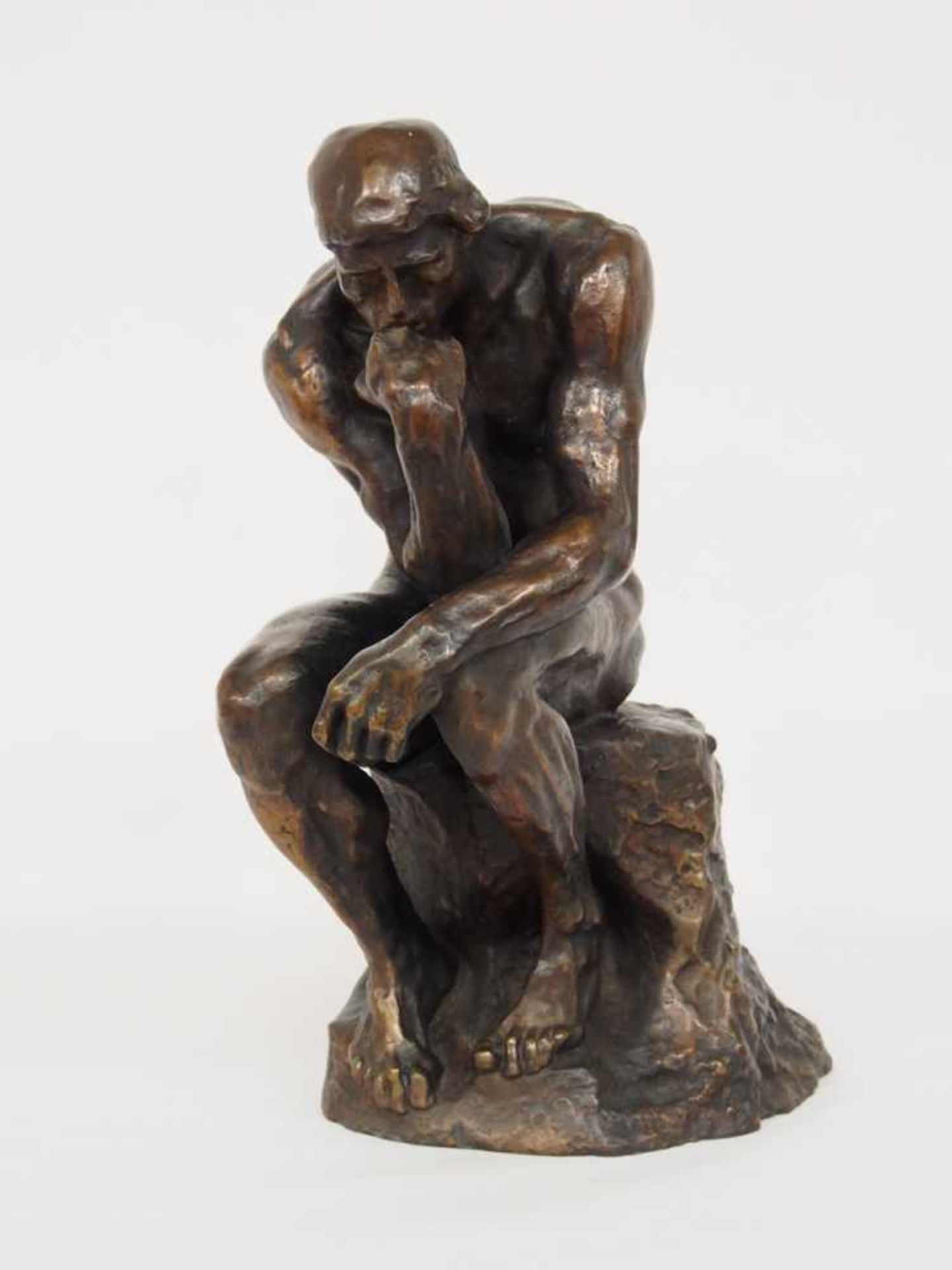 RODIN, Auguste1840-1917Der DenkerBronze, signiert, Guss 2. Hälfte 20. Jahrhundert, Ex 272/750,