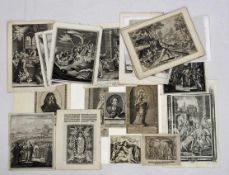 Konvolut Graphik 15.-18. Jahrhundert"Porträts und religiöse Motive", Kupferstiche von Galle und
