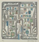 PAOLOZZI, Eduardo1924-2005Bauplanhandkolorierter Siebdruck, signiert und datiert (19)78 unten