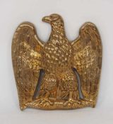 Adler Relief, Bronze, goldfarben, Höhe 32 cm
