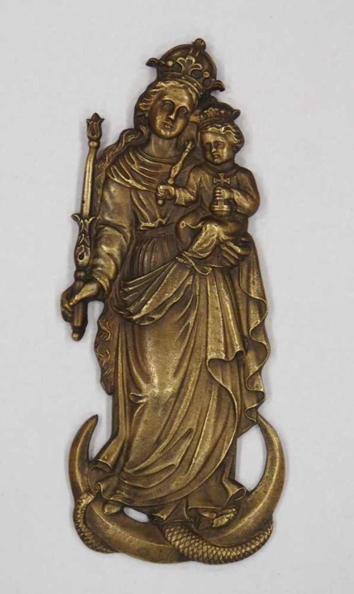 Maria ImmaculataReliefplatte, Bronze, Rheinisch, wohl um 1700, Höhe 28 cm
