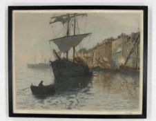 DAUPHIN, Eugène1857-1930HafenansichtFarbradierung, signiert unten rechts, 50 x 61 cm, gerahmt