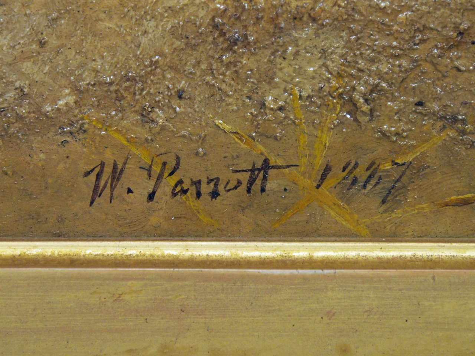 PARROT, Waltertätig 19. Jh.Porträt von Pferd und ReiterÖl auf Holz, signiert und datiert 1867 - Image 3 of 3