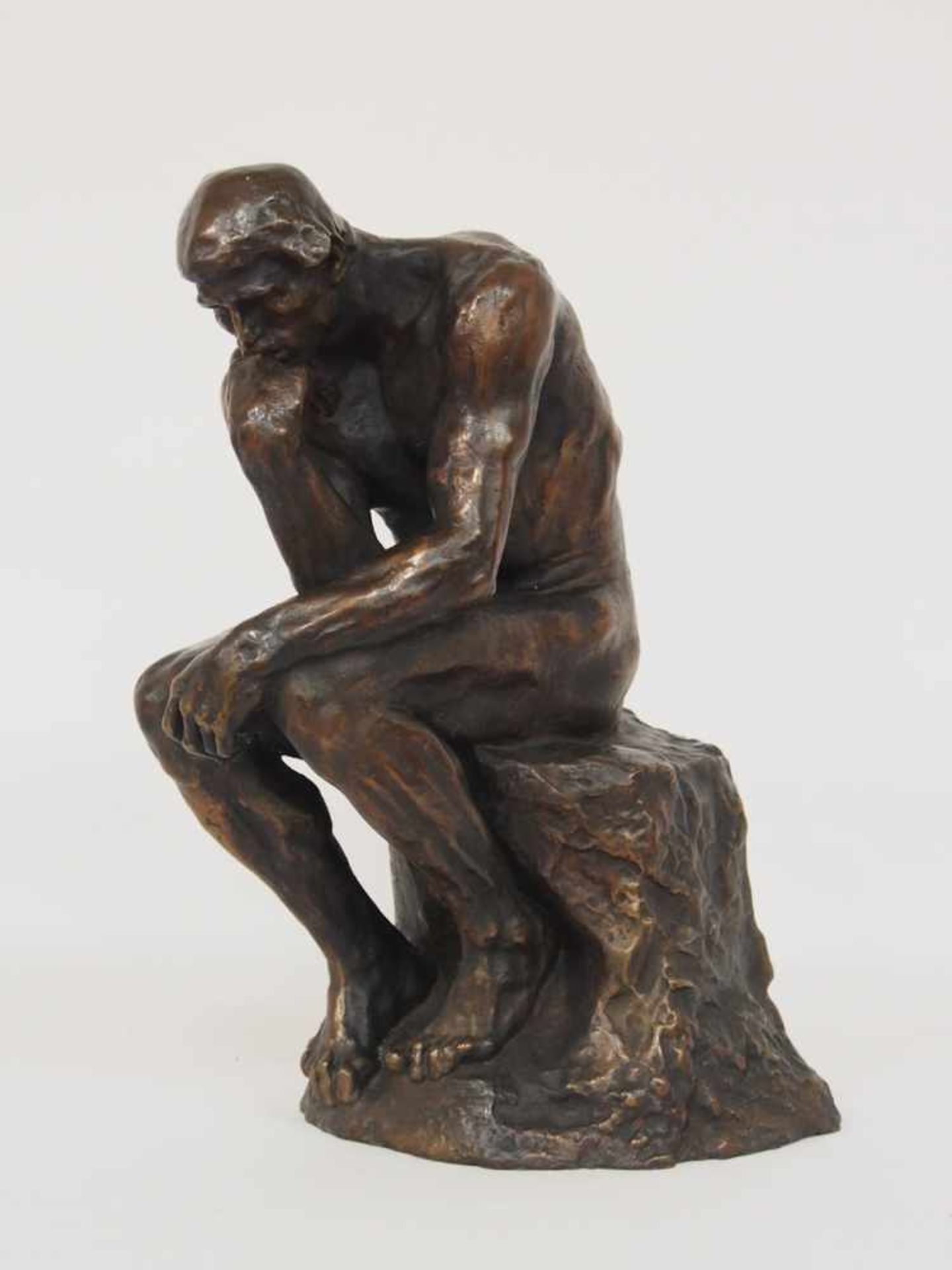 RODIN, Auguste1840-1917Der DenkerBronze, signiert, Guss 2. Hälfte 20. Jahrhundert, Ex 272/750, - Bild 2 aus 2