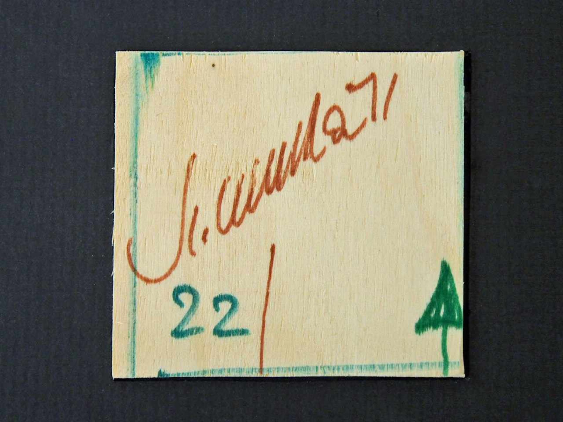 WEWERKA, Stefan1928-2013Ohne TitelObjekt aus Papier, verso signiert auf dem Plexiglaskasten, 3,5 x - Bild 3 aus 3