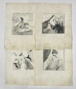 LAURENCIN, Marie1883-1956Ohne Titelvier Lithographien auf Japanpapier, signiert unten rechts, je
