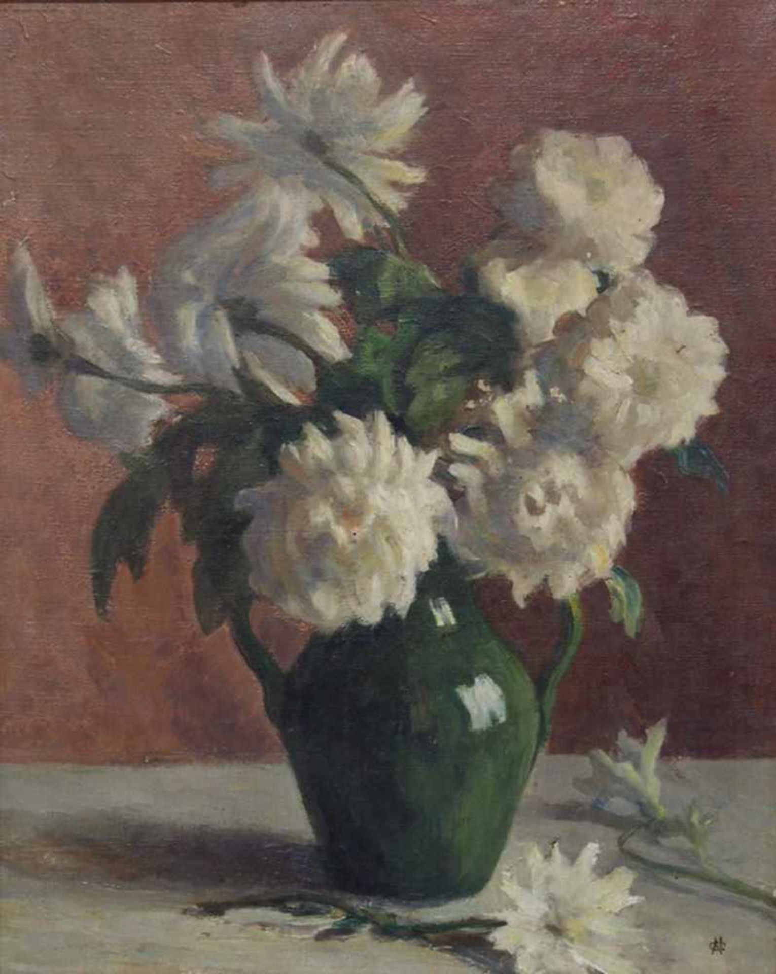 COROUBELLE, Hypolite1871-?BlumenstillebenÖl auf Leinwand, monogrammiert unten rechts, 44 x 35 cm,